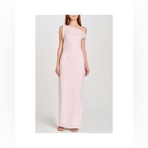 WAYF Say Less Ruched One-Shoulder Maxi Dress NWOT